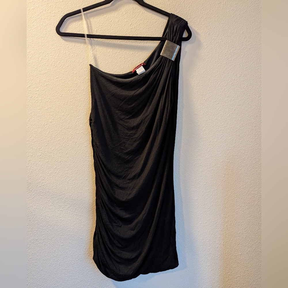 Sievercute Black One Shoulder Cocktail Dress Size L